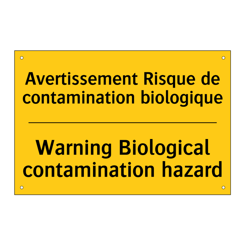 Avertissement Risque de contamination  /.../ - Warning Biological contamination  /.../