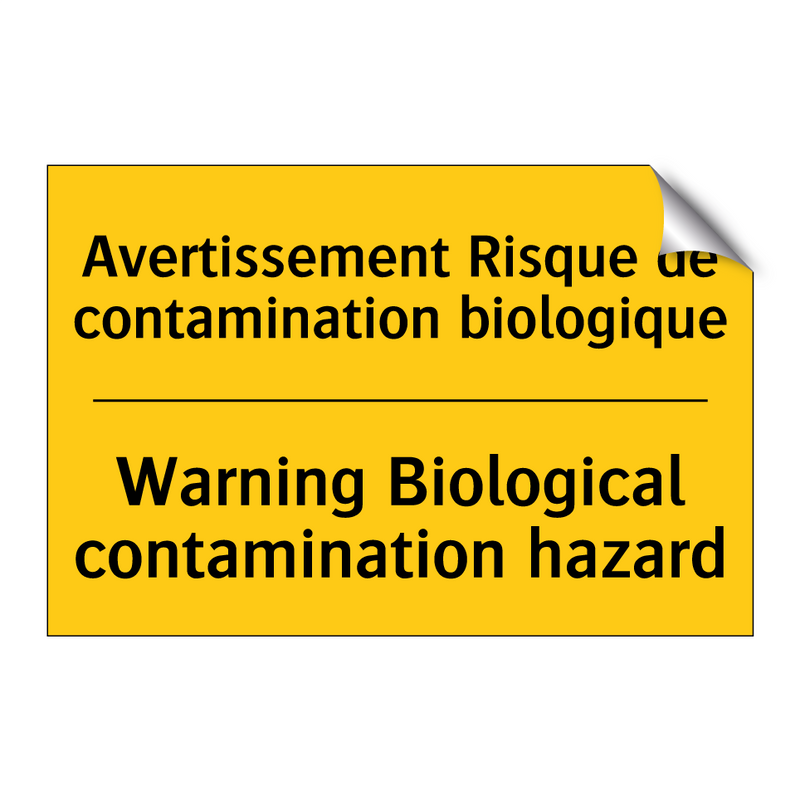 Avertissement Risque de contamination  /.../ - Warning Biological contamination  /.../