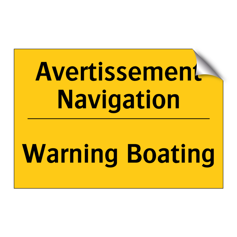 Avertissement Navigation - Warning Boating