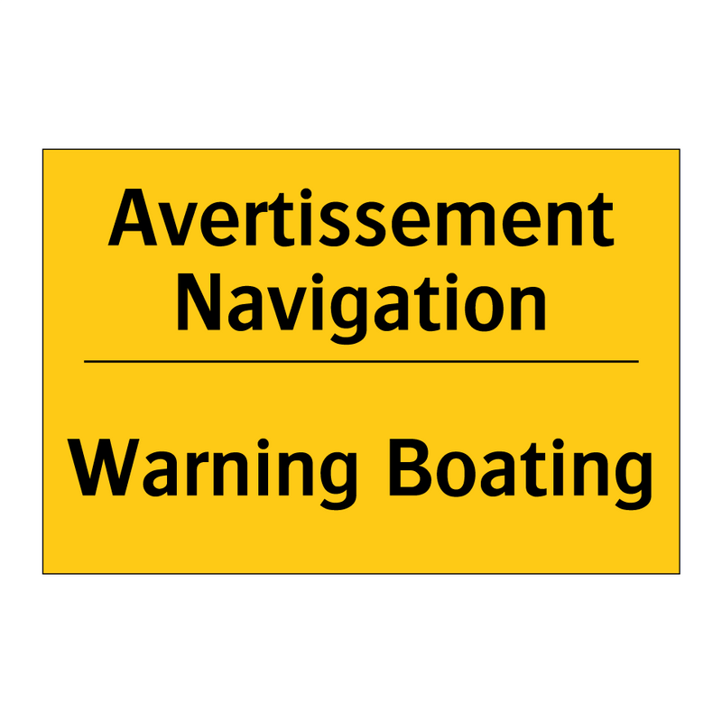 Avertissement Navigation - Warning Boating
