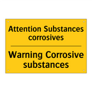 Attention Substances corrosives /.../ - Warning Corrosive substances