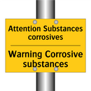 Attention Substances corrosives /.../ - Warning Corrosive substances