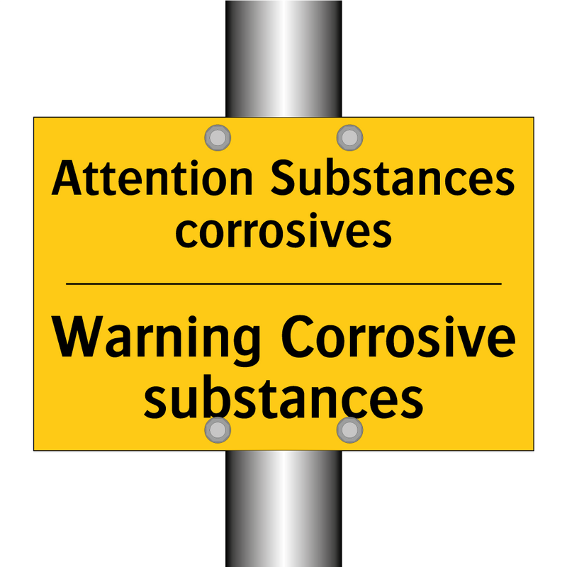 Attention Substances corrosives /.../ - Warning Corrosive substances