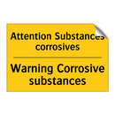 Attention Substances corrosives /.../ - Warning Corrosive substances