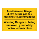 Avertissement Danger d'être écrasé  /.../ - Warning Danger of being run over  /.../