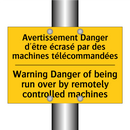 Avertissement Danger d'être écrasé  /.../ - Warning Danger of being run over  /.../