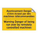 Avertissement Danger d'être écrasé  /.../ - Warning Danger of being run over  /.../