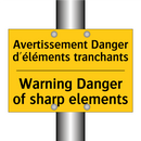 Avertissement Danger d'éléments  /.../ - Warning Danger of sharp elements /.../