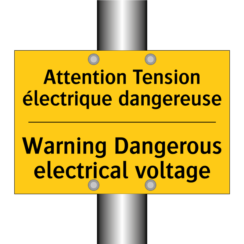 Attention Tension électrique dangereuse /.../ - Warning Dangerous electrical voltage /.../