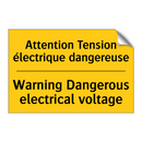 Attention Tension électrique dangereuse /.../ - Warning Dangerous electrical voltage /.../