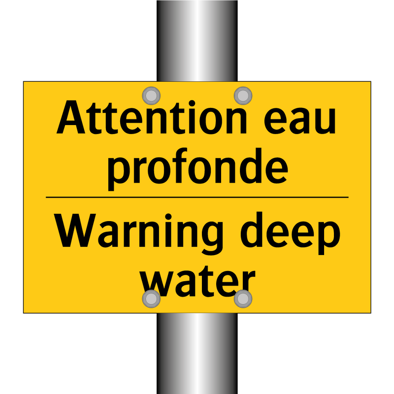 Attention eau profonde - Warning deep water