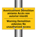 Avertissement Démolition amiante  /.../ - Warning Demolition asbestos No  /.../