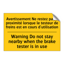 Avertissement Ne restez pas à  /.../ - Warning Do not stay nearby when  /.../