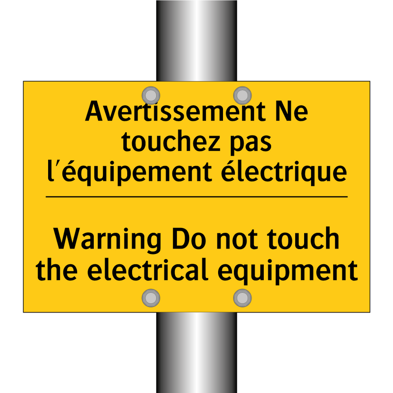 Avertissement Ne touchez pas l'équipement  /.../ - Warning Do not touch the electrical  /.../