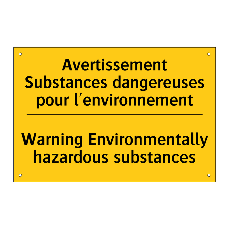 Avertissement Substances dangereuses  /.../ - Warning Environmentally hazardous  /.../
