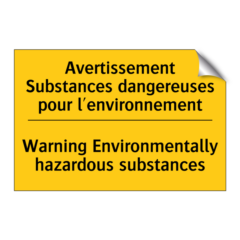 Avertissement Substances dangereuses  /.../ - Warning Environmentally hazardous  /.../