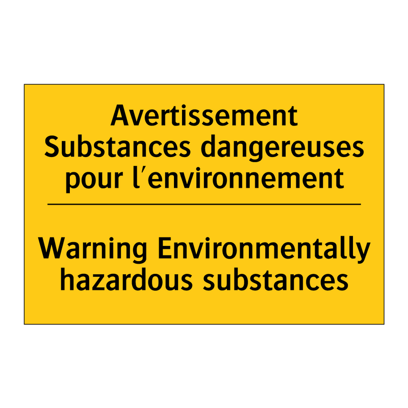 Avertissement Substances dangereuses  /.../ - Warning Environmentally hazardous  /.../
