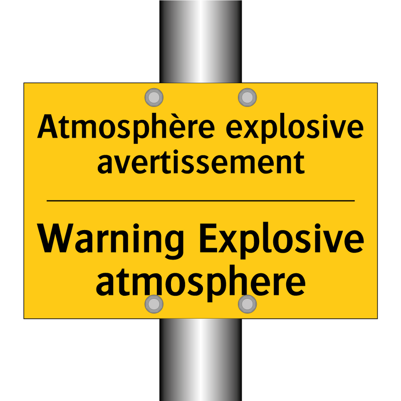 Atmosphère explosive avertissement /.../ - Warning Explosive atmosphere