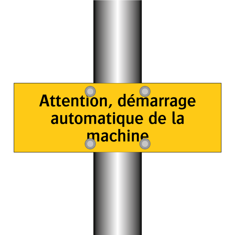 Attention, démarrage automatique de la machine