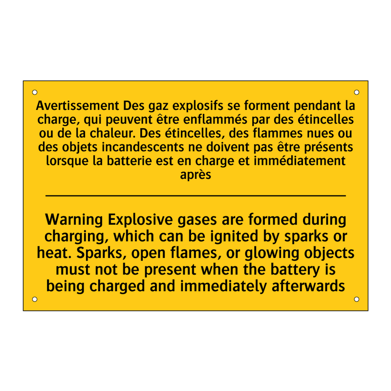 Avertissement Des gaz explosifs  /.../ - Warning Explosive gases are formed  /.../