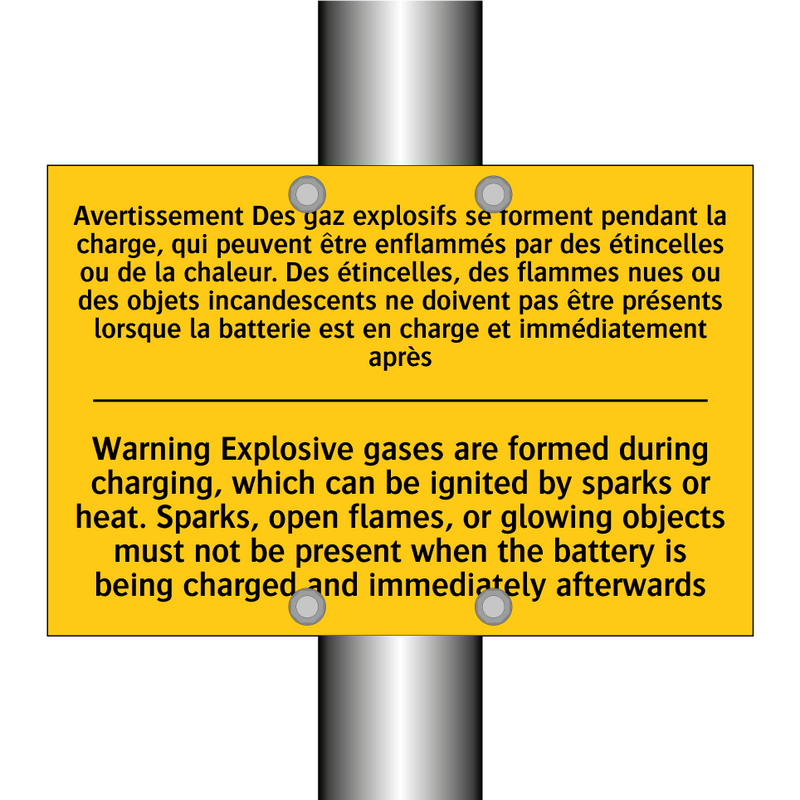 Avertissement Des gaz explosifs  /.../ - Warning Explosive gases are formed  /.../
