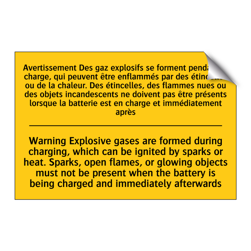 Avertissement Des gaz explosifs  /.../ - Warning Explosive gases are formed  /.../