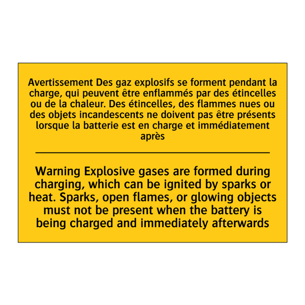 Avertissement Des gaz explosifs  /.../ - Warning Explosive gases are formed  /.../