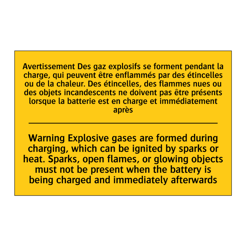 Avertissement Des gaz explosifs  /.../ - Warning Explosive gases are formed  /.../