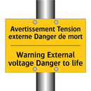 Avertissement Tension externe  /.../ - Warning External voltage Danger  /.../