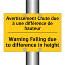 Avertissement Chute due à une  /.../ - Warning Falling due to difference  /.../