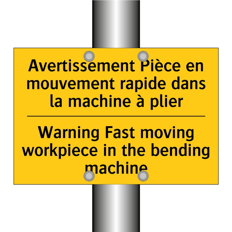 Avertissement Pièce en mouvement  /.../ - Warning Fast moving workpiece  /.../