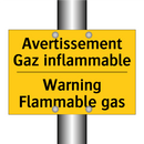 Avertissement Gaz inflammable - Warning Flammable gas