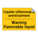 Liquide inflammable avertissement /.../ - Warning Flammable liquid