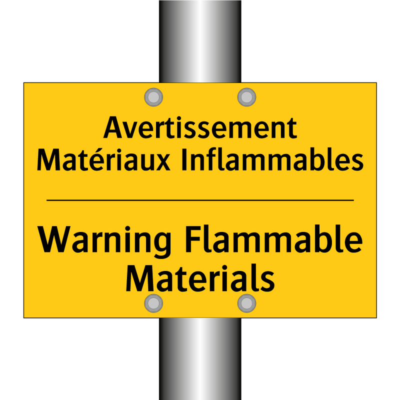 Avertissement Matériaux Inflammables /.../ - Warning Flammable Materials