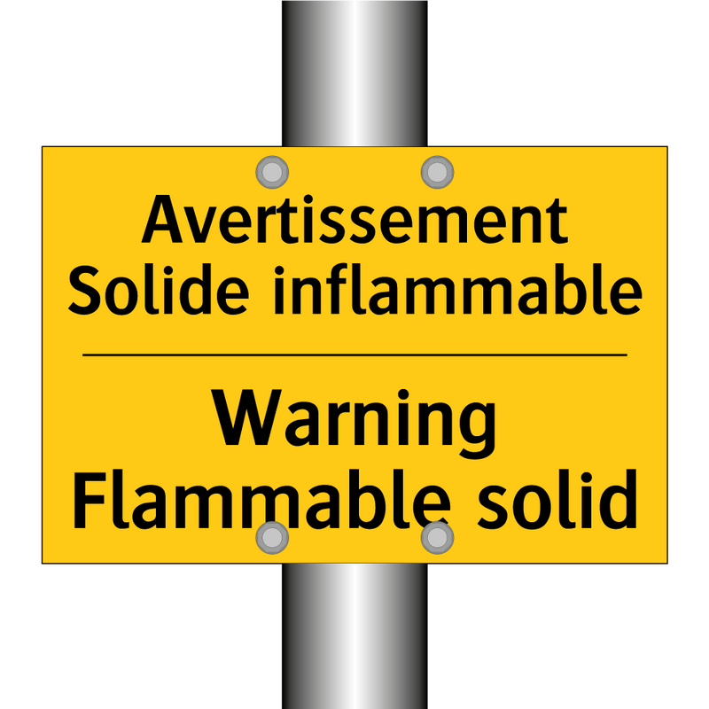 Avertissement Solide inflammable /.../ - Warning Flammable solid