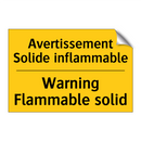 Avertissement Solide inflammable /.../ - Warning Flammable solid