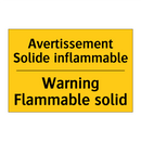 Avertissement Solide inflammable /.../ - Warning Flammable solid