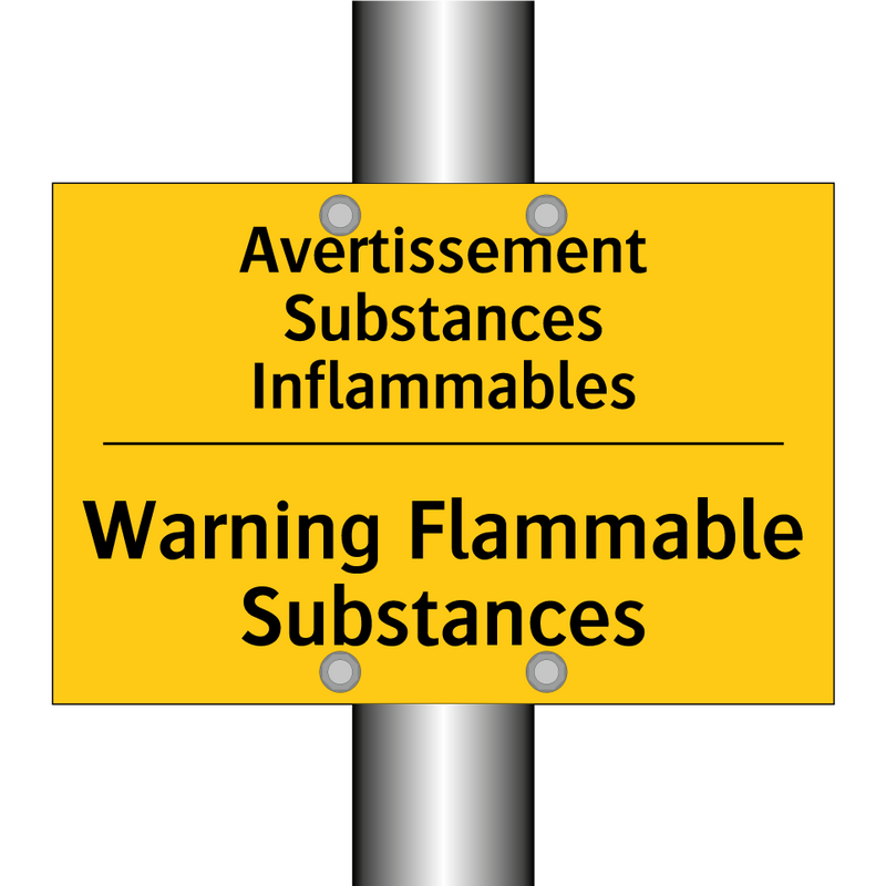 Avertissement Substances Inflammables /.../ - Warning Flammable Substances