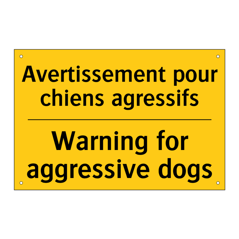 Avertissement pour chiens agressifs /.../ - Warning for aggressive dogs