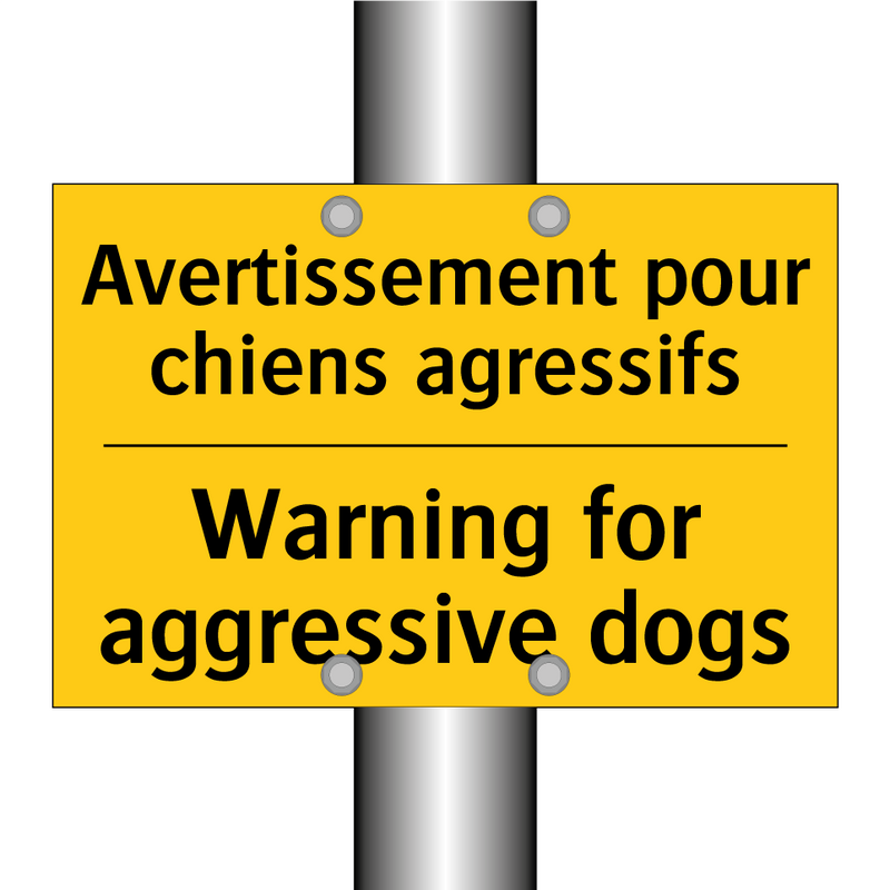 Avertissement pour chiens agressifs /.../ - Warning for aggressive dogs