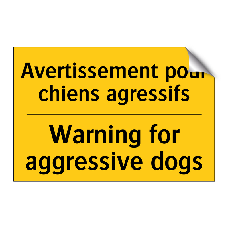 Avertissement pour chiens agressifs /.../ - Warning for aggressive dogs