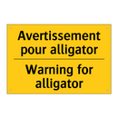 Avertissement pour alligator - Warning for alligator