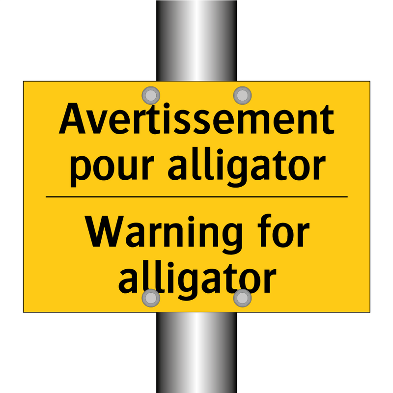 Avertissement pour alligator - Warning for alligator