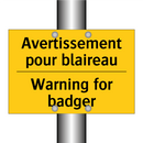 Avertissement pour blaireau - Warning for badger