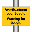 Avertissement pour beagle - Warning for beagle