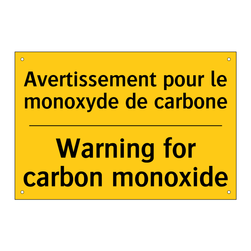 Avertissement pour le monoxyde  /.../ - Warning for carbon monoxide