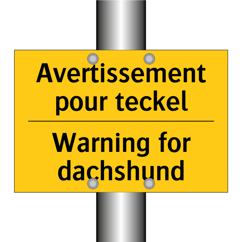 Avertissement pour teckel - Warning for dachshund
