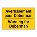 Avertissement pour Doberman - Warning for Doberman