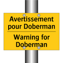 Avertissement pour Doberman - Warning for Doberman