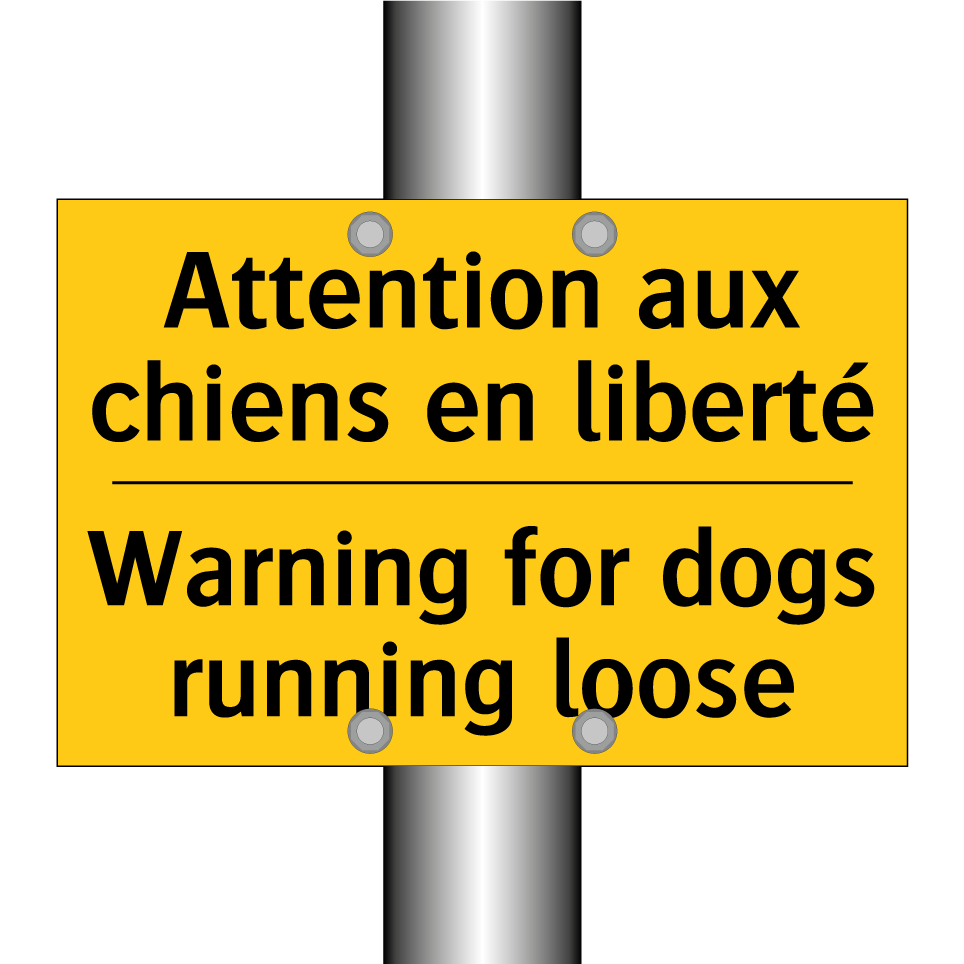 Attention aux chiens en liberté /.../ - Warning for dogs running loose